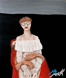 نقاشی از حنا حنضلی زاده در نمایشگاه او در گالری سیحون