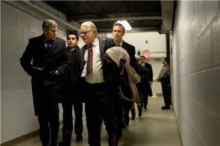 فیلیپ سیمور هافمن، جورج کلونی و رایان گاسلینگ در عید مارس